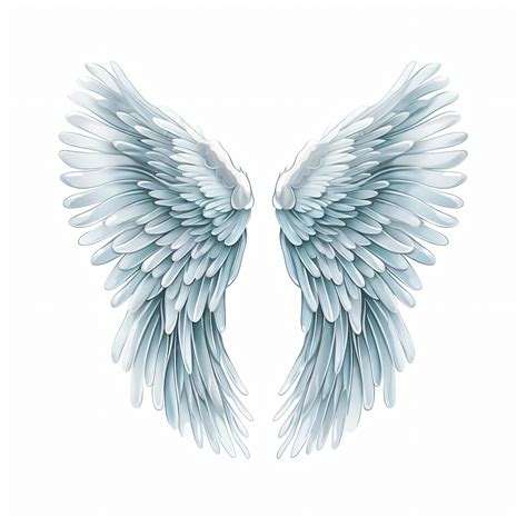 Angel wing clip art isolated on white background | Premium AI-generated ...