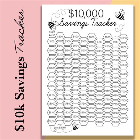 Printable Money Savings Chart - Printable Board Games