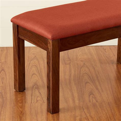 Buy Veda Sheesham Wood Small Dining Bench - Rust from Home Centre at ...