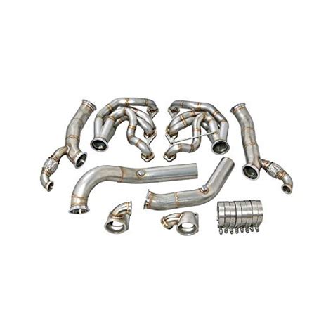 Buy CXRacing Twin Turbo Manifold Header Downpipe for 60-66 Chevy C10 ...