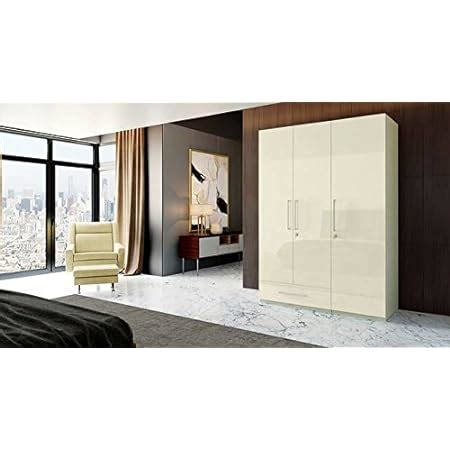 HEKAMI interiors 4 Door Wardrobe with 3 Drawers and 1 Locker (White ...