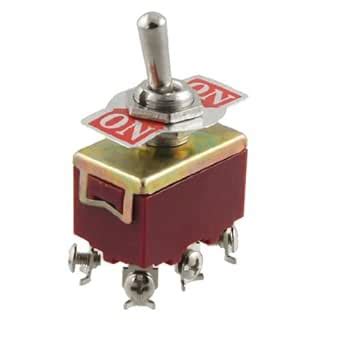 Alcoa PrimeAC 250V 15A 6 Screw Terminals On-On 2 Position DPDT Toggle ...