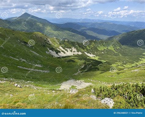 A Beautiful View of the Mountains in the Ukrainian Carpathians. Mount ...