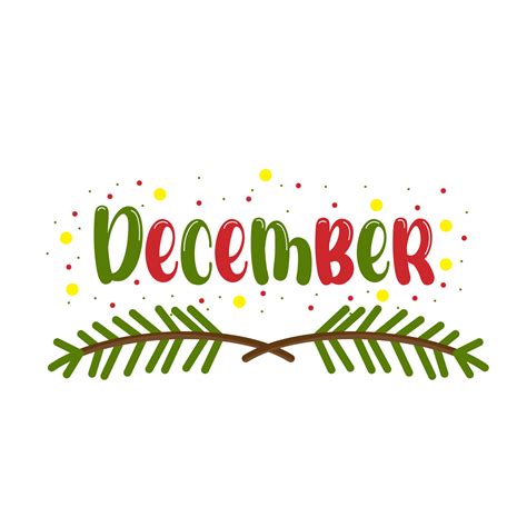 Hello December lettering. Elements for invitations, posters, greeting ...