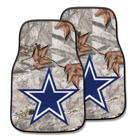 Camaro Carpet Front Floor Mats with Dallas Cowboys Logo; Camo ...