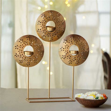 Buy Handmade Round Etching Tealight Holder Online On Zwende