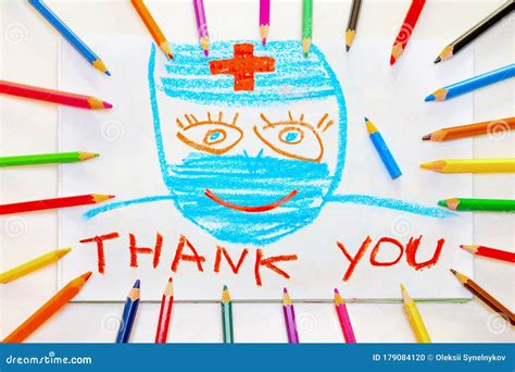 Thank You Coronavirus Helpers. Key Workers are Hospital Workers. Symbol ...