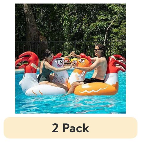 SCS Direct Chicken Fight Inflatable Twin Floaties Pool Game Set - 2 ...