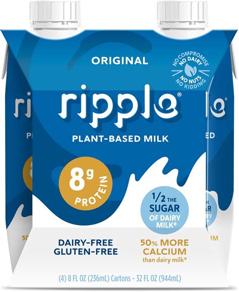 Amazon.com: Ripple Plant Based Milk | 8g of Pea Protein | Shelf Stable ...