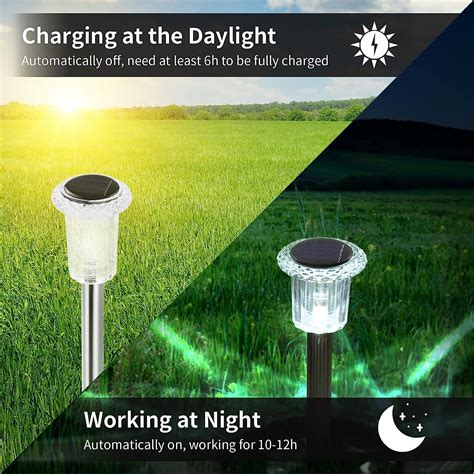 4Pack Solar Power Landscape Lights LED Outdoor Garden Yard Pathway Lawn ...