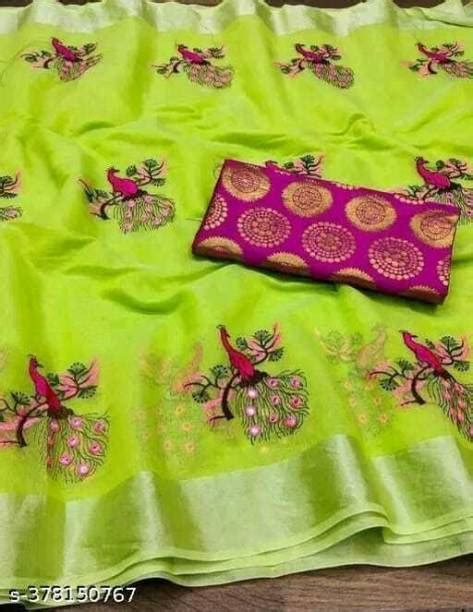 Parrot Green Saree - Buy Parrot Green Saree online at Best Prices in ...