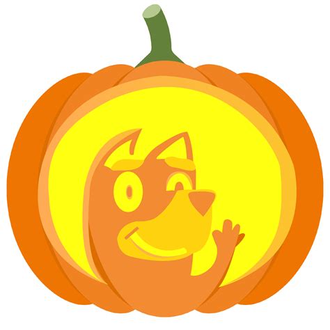 Bluey Pumpkin Carving Stencil Printable Pdf - Printable Free Templates
