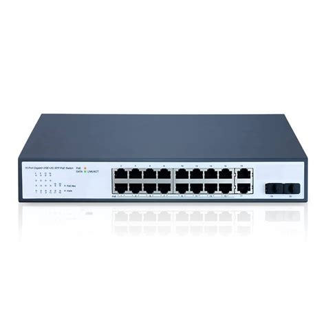 Hanutech Unmanaged PoE Switch 16 Port Gigabit 260W - 1000Mbps*16 PoE+ ...