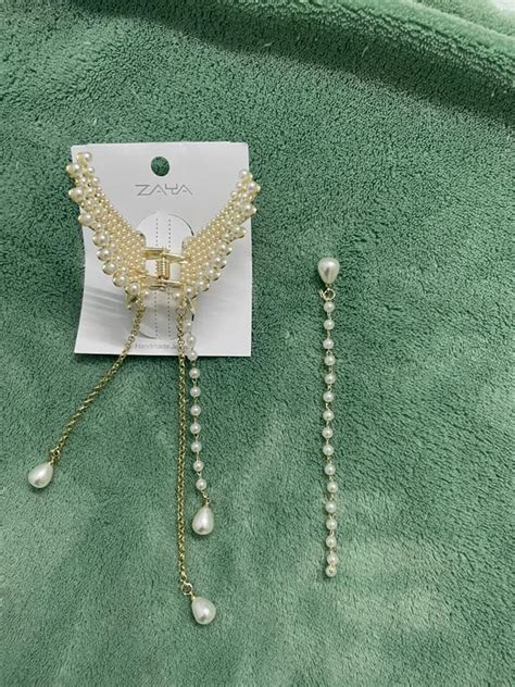 RedChimes Korean Style Pearl Metal Hair Clutcher Golden Butterfly with ...