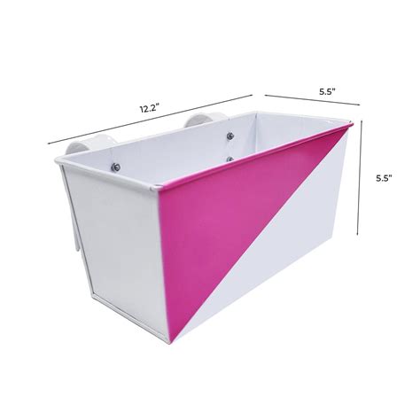 Twin Colored Diagonal Balcony Railing Garden Flower Pots/Planters (Yel ...