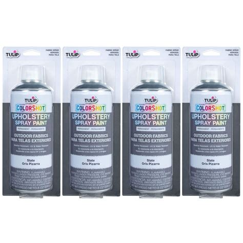 Tulip Colorshot Outdoor Upholstery Spray Paint, Soft Cushions Dye, Slate Gray, 4 Pack - Walmart.com