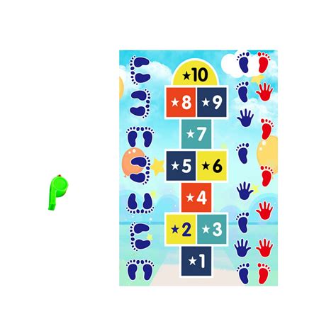 Bizhua Game Mat 2*1.35M Blueslide Hopscotch Games for Adults Hands and ...