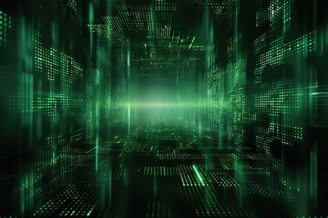 Green matrix background | Premium AI-generated image
