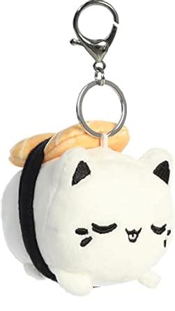 Aurora® Tasty Peach® Salmon Sushi Meowchi Keychain Plush - White 3.5 ...