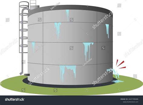 Water Tank Leak Vector Illustration Large Stock Vector (Royalty Free) 2437799489 | Shutterstock