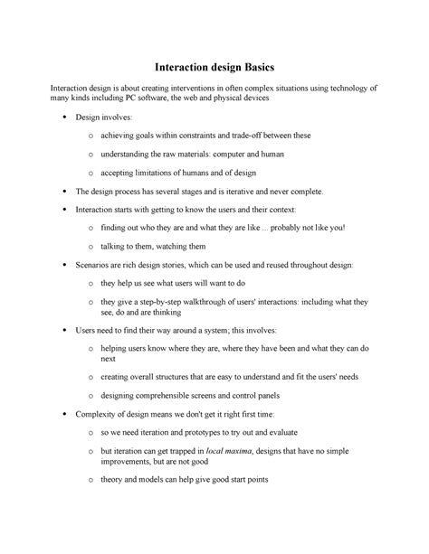 Interaction design Basics - Interaction design Basics Interaction ...