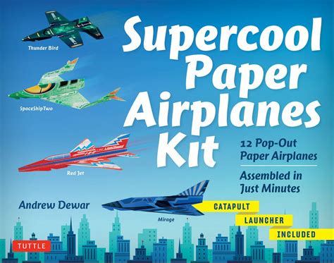 Supercool Paper Airplanes Kit : 12 Pop-Out Paper Airplanes Assembled in ...