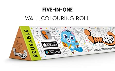 Buy Inkmeo | Five in One Colouring Roll | AR Enabled | Interactive ...
