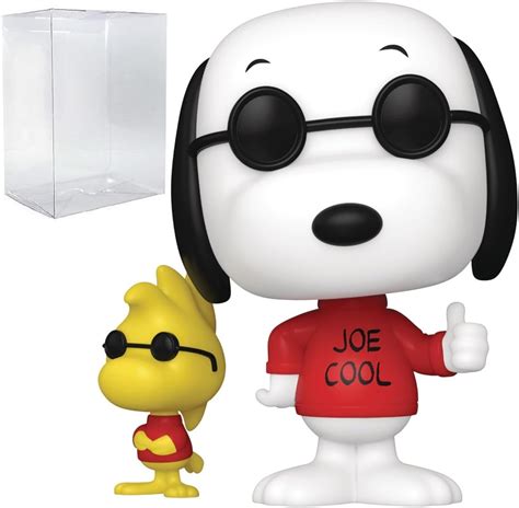 Amazon.com: POP Animation: Peanuts - Snoopy as Joe Cool & Woodstock Funko Vinyl Figure (Bundled ...