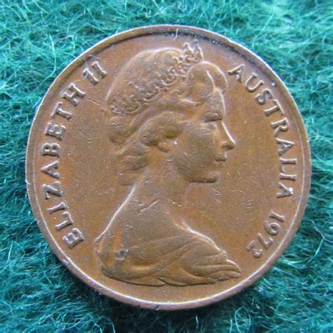 Australian 1972 1 Cent Queen Elizabeth Coin – Gumnut Antiques