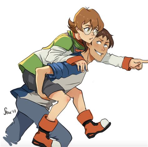 Lance gives Pidge a piggy back ride from Voltron Legendary Defender ...