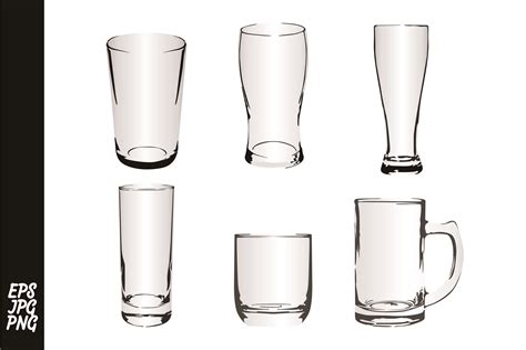 Set of 6 Various Types of Glass Cup Graphic by Arief Sapta Adjie ...