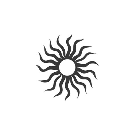 Logo of sun minimalist logo or symbol black color only | Premium AI ...