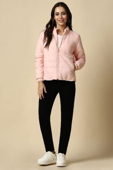 Buy Women Peach Solid Casual Jacket Online - 39724932 | Allen Solly