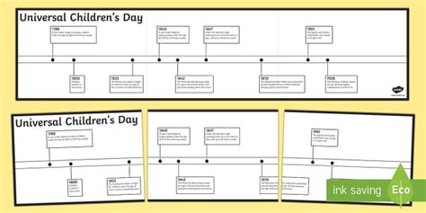 Universal Children's Day | Timeline Worksheet (teacher made)