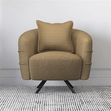 Buy Cassandra One Seater Tortilla Brown Fabric Sofa at Durian