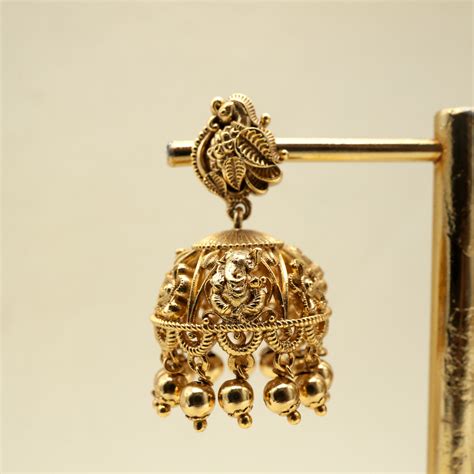 Antqiue Nagas Ganesh Bridal Jhumkas