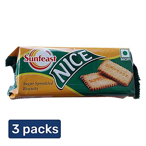 Buy Sunfeast Nice - Sugar Sprinkled Biscuits 3x150 gm Online at Best ...