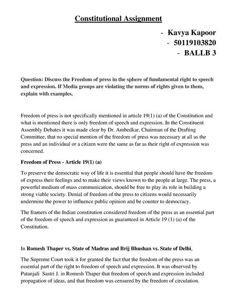 Freedom of Press - If Media groups are violating the norms of rights ...