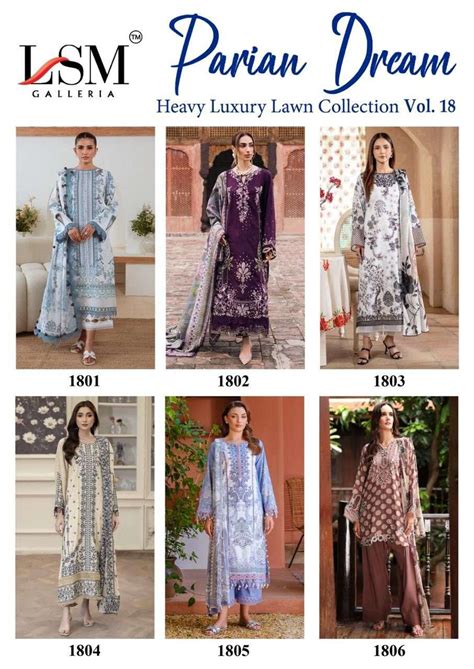 LSM GALLERIA PARIAN DREAM VOL 18 LAWN COTTON DIGITAL PRINT SALWAR SUITS ...