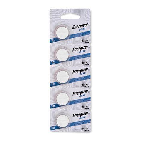 Energizer CR2032 Lithium Coin Batteries 3V - Pack of 5, Long-Lasting ...