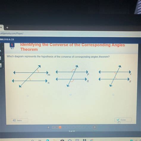 Which diagram represents the hypothesis of the converse of ...