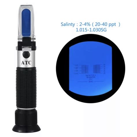 Jual Refractometer New 2-4% Salinity Manual Refractometer 20-40ppt ...