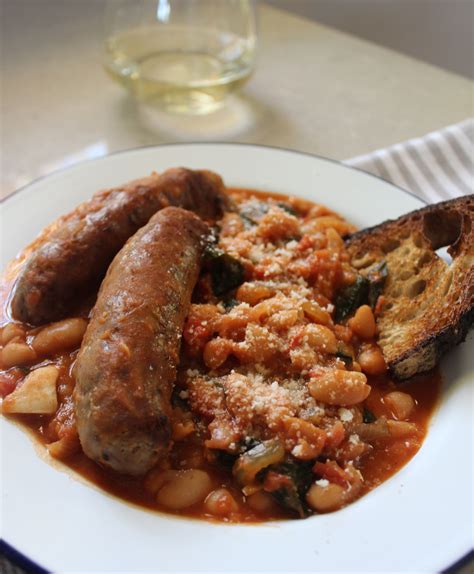 Sweet Italian Sausages with Braised White Beans and Kale - LideyLikes ...