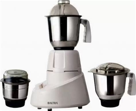 Baltra BMG-113 GRAVITY 550 W Mixer Grinder (3 Jars, White and Blue ...