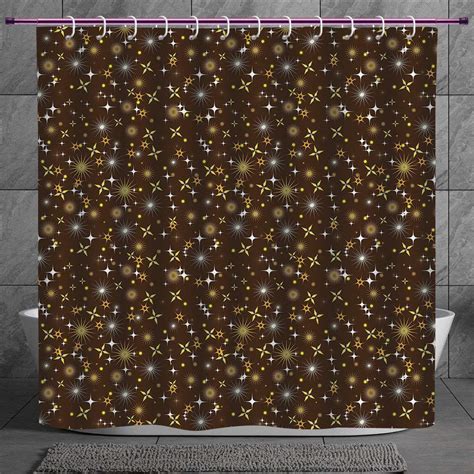 Unique Shower Curtain 2.0 [ Space,Star with Different Shapes Celestial ...