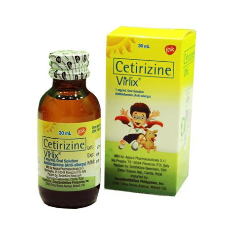 Virlix Cetirizine 1mg/ml Oral Solution 30ml