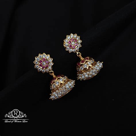 92.5 Silver Pearls jhumkas-RCK190-1 | Ramala Jewelry / Ramala Collections