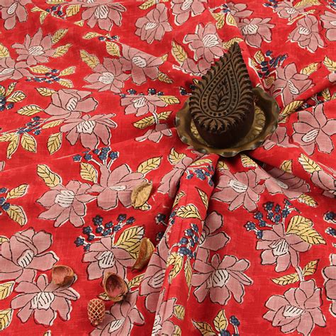 Buy Sanganeri Block Print Fabrics Online At Best Prices - The Indian ...