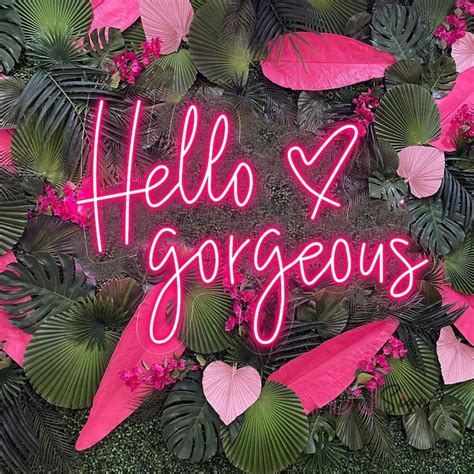 Hello Gorgeous Neon Sign for Personlized Wall Decor, | Ubuy India