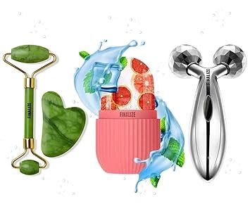 Finalize 3D Manual Roller Face Body Massager with Face Stone Roller ...